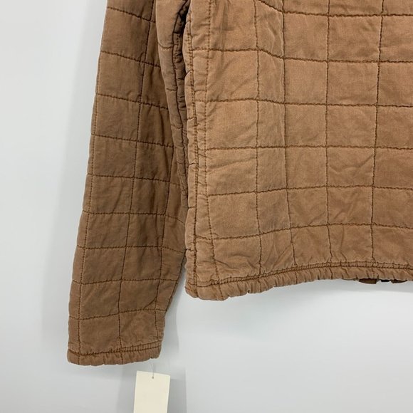 Blank NYC Jacket Brown Happy Camper Quilted Zip Lyocell NWT - Picture 9 of 10